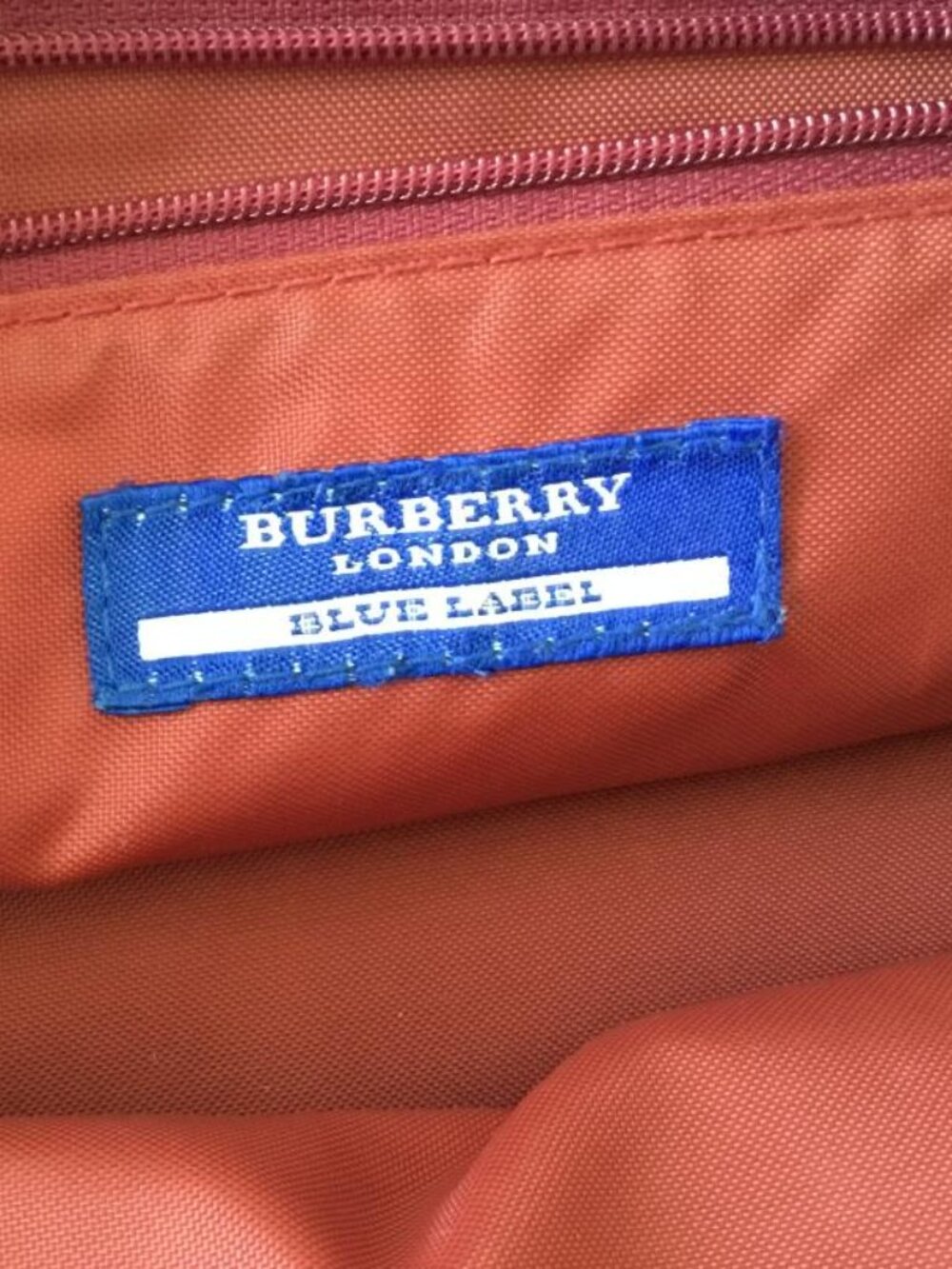 Burberry Blue Label Red Nova Check Mini Tote Bag w/Brown Leather Handles EUC - Picture 11 of 11
